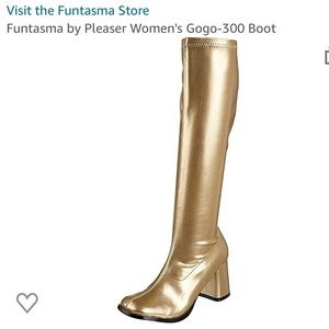 GOLD GOGO BOOTS NEVER WORN